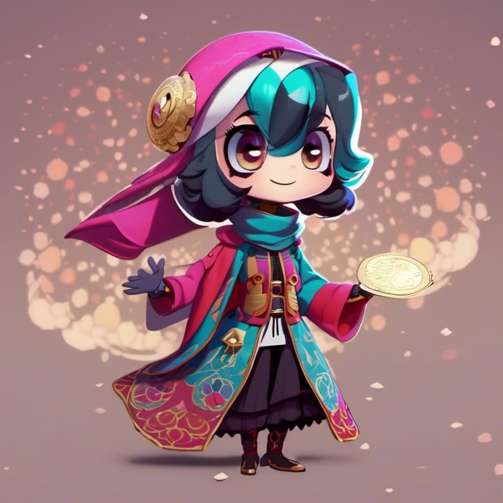 Charlie Morningstar in Hijab: Detailed Matte Painting