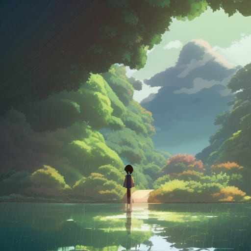 Makima in Studio Ghibli Anime Style