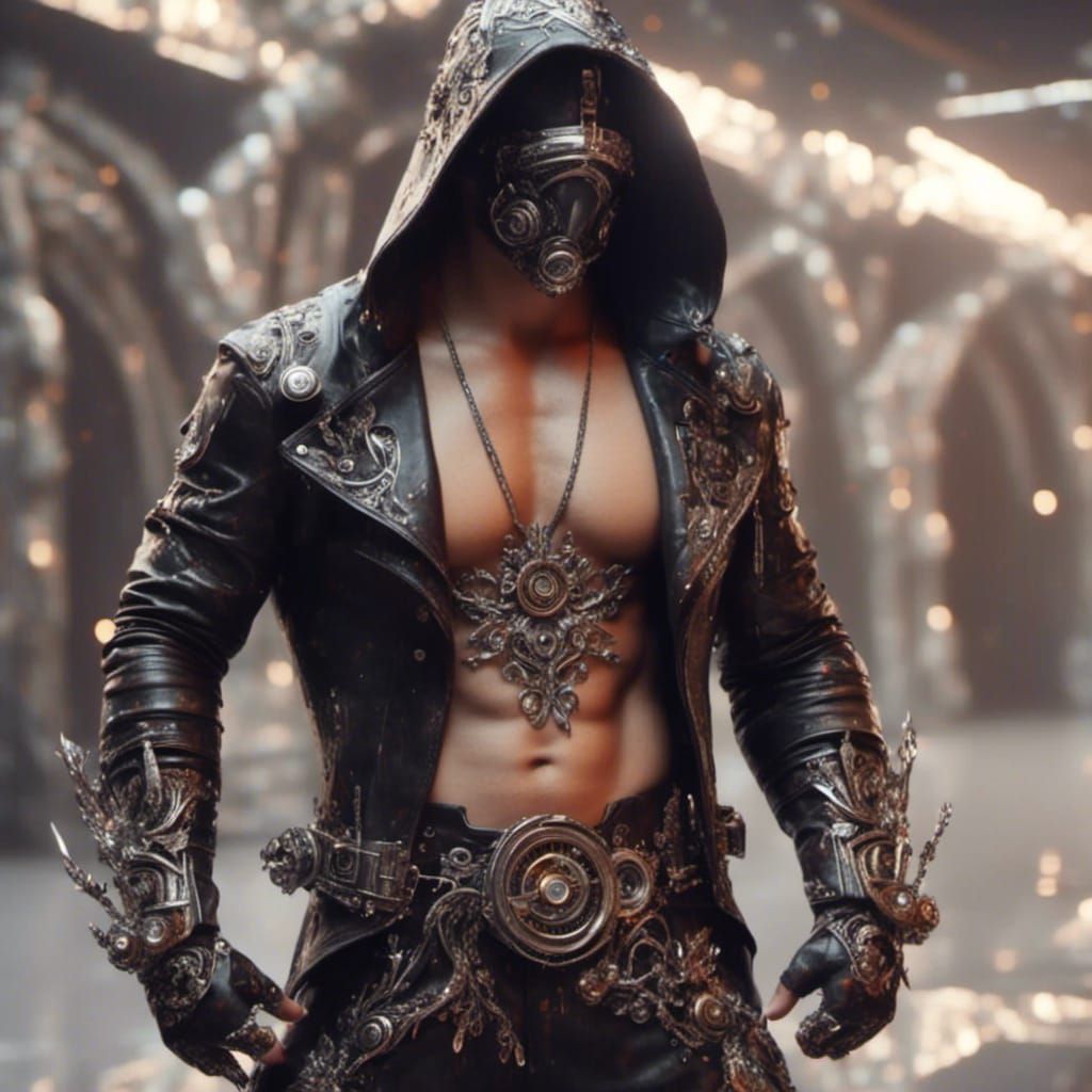 Steampunk Assassin with Crystal Ribbons