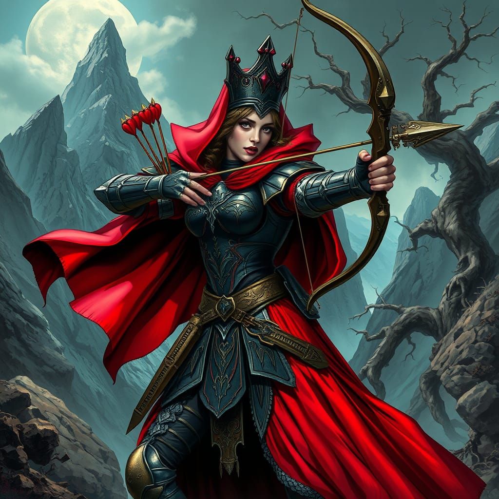 Medieval Queen of Hearts as Comic Book Hero