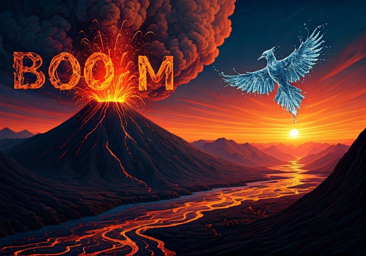 Volcanic Eruption and the Bird of Life