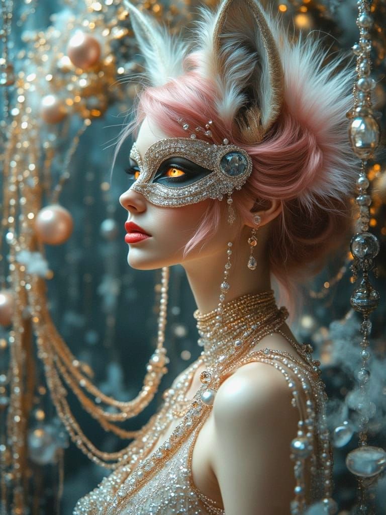 Anthropomorphic Fox in Art Deco Style