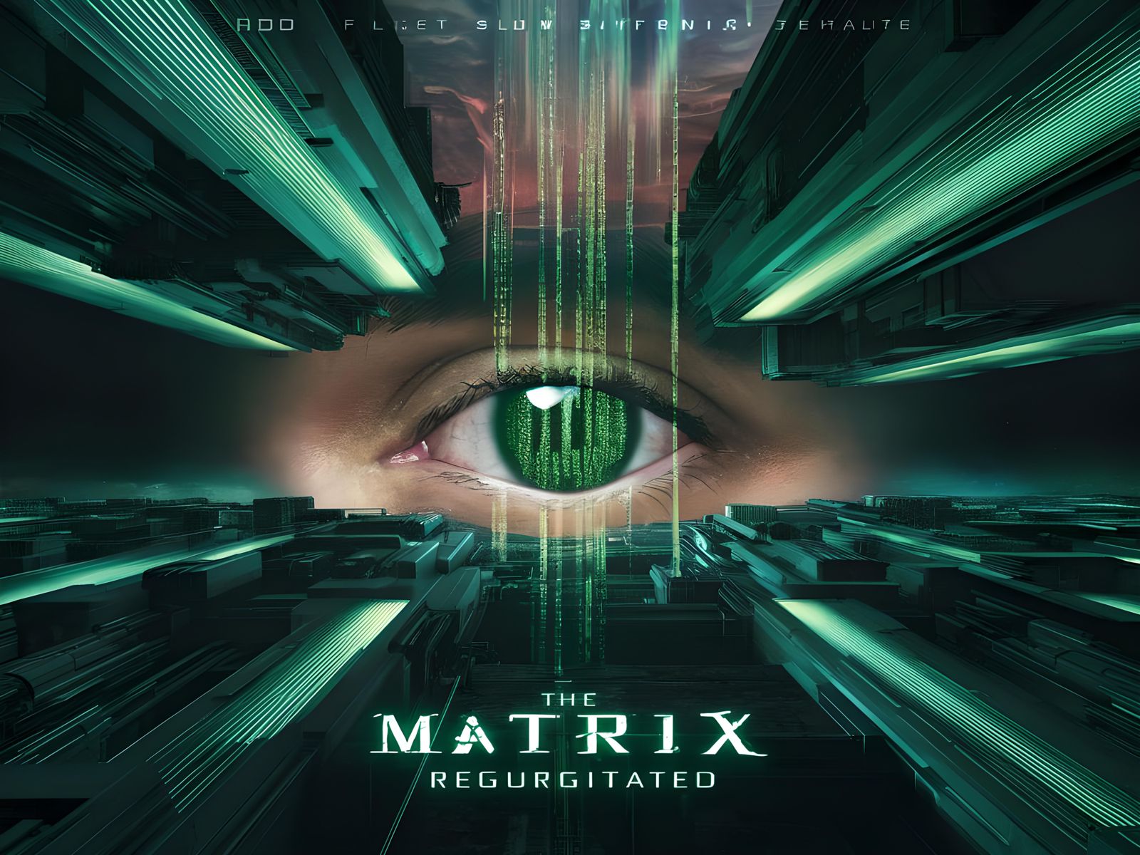 Hyper-Detailed Movie Poster for The Matrix Regurgitated