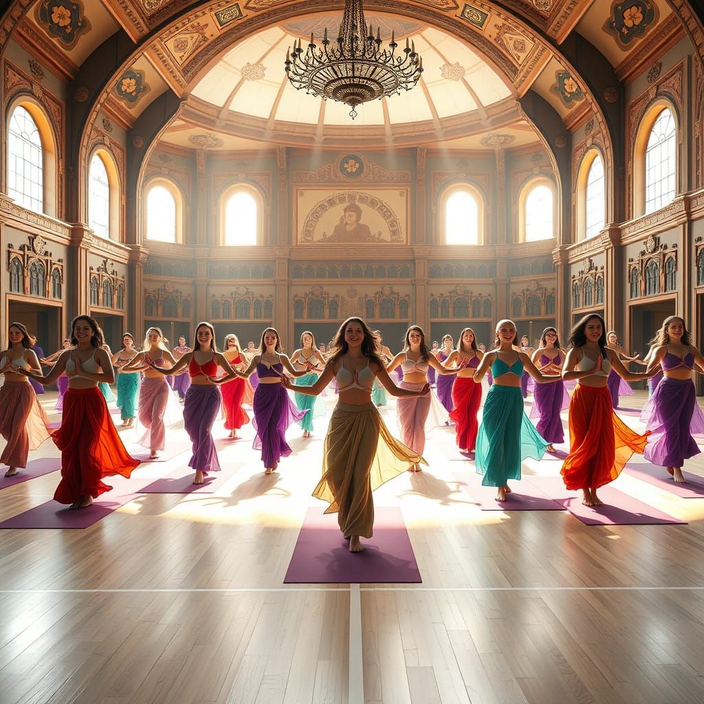 Lively Chakra Yoga Session in Grand Hungarian Sport Hall