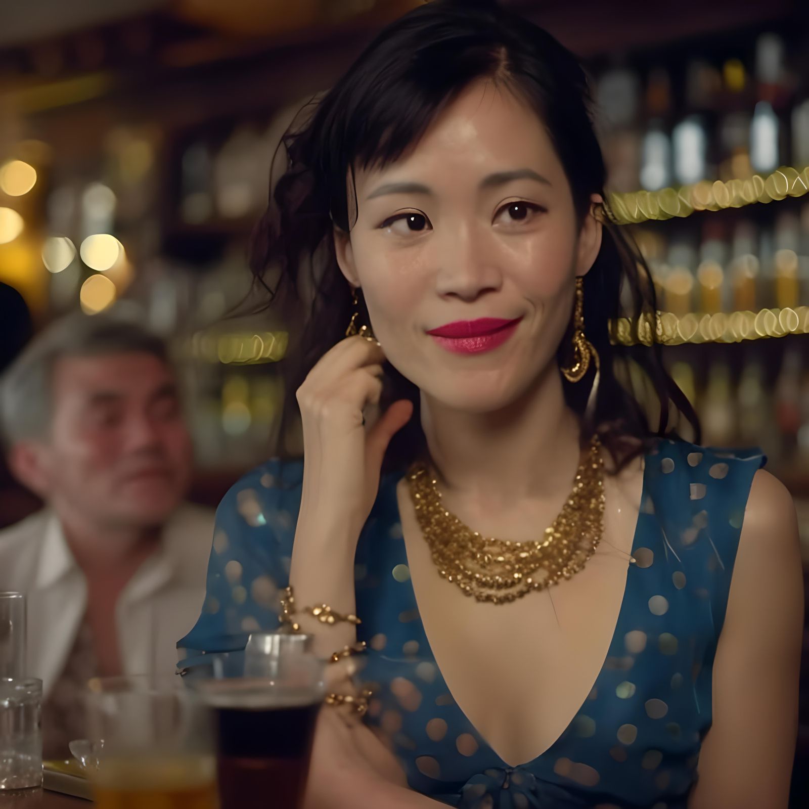 Chinese Woman in Ornate Jewelry, 3D Render