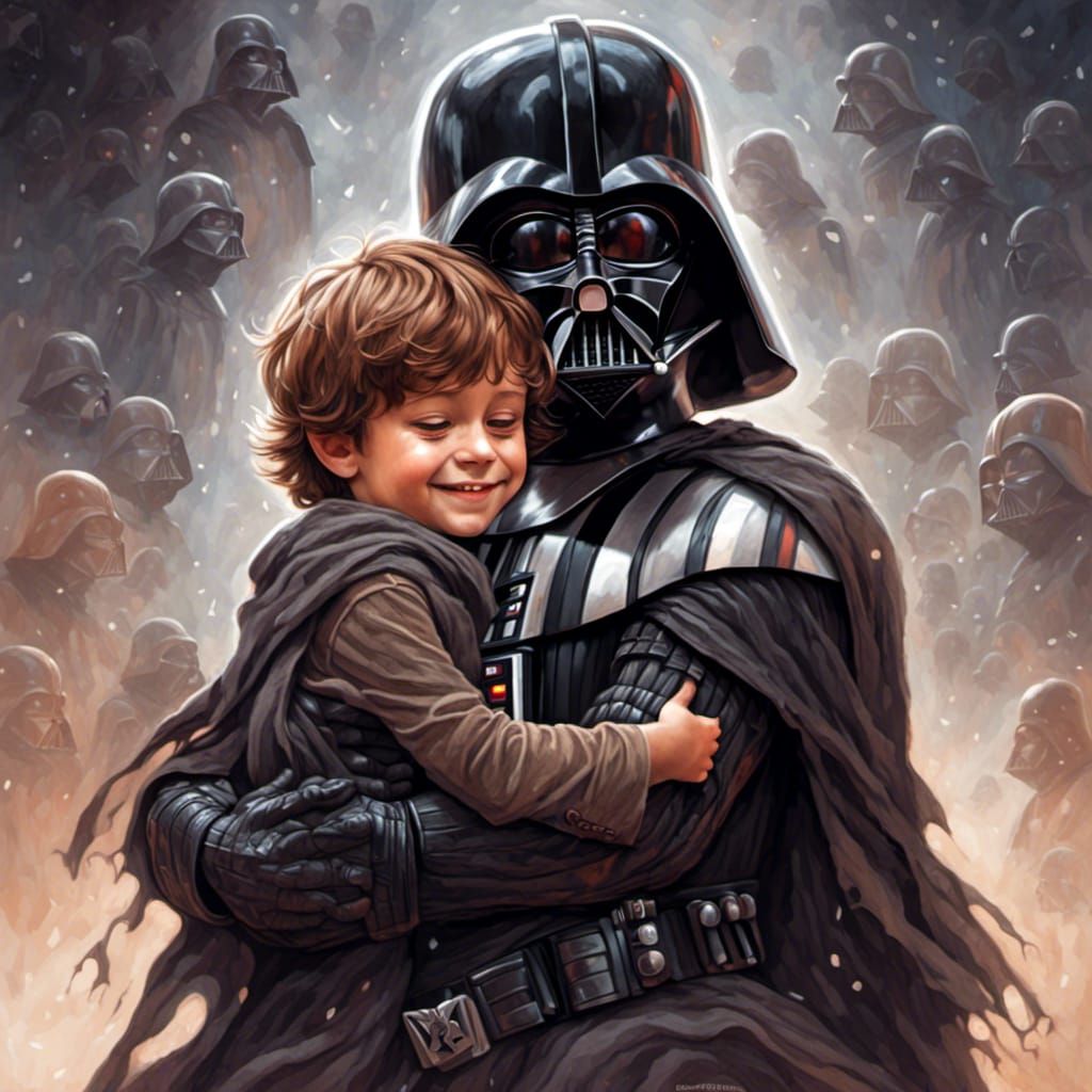Boy Hugs Darth Vader: A Heartwarming Scene