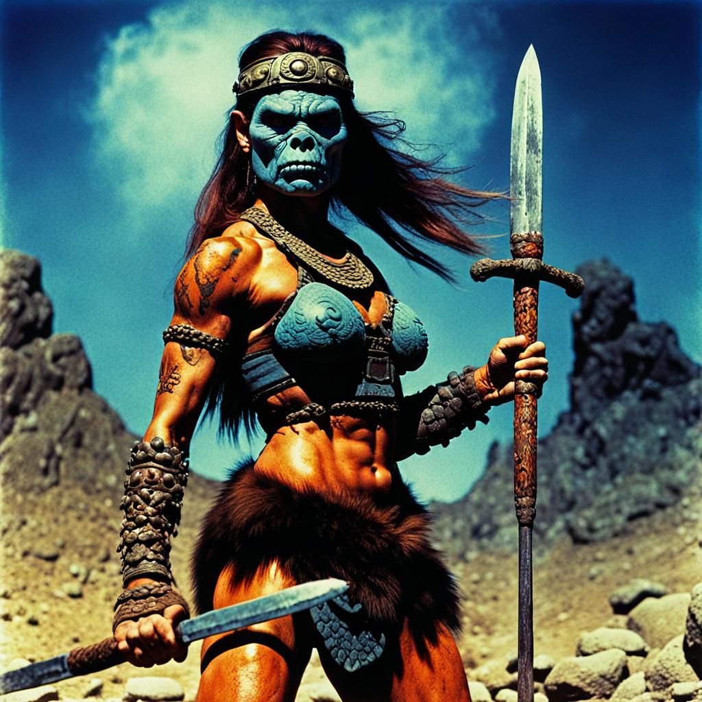 tribal female barbarian by Richard Corben