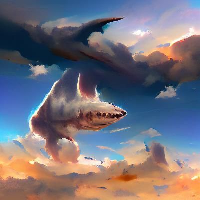 Giant Sky Shark: A Surreal Aerial Predator