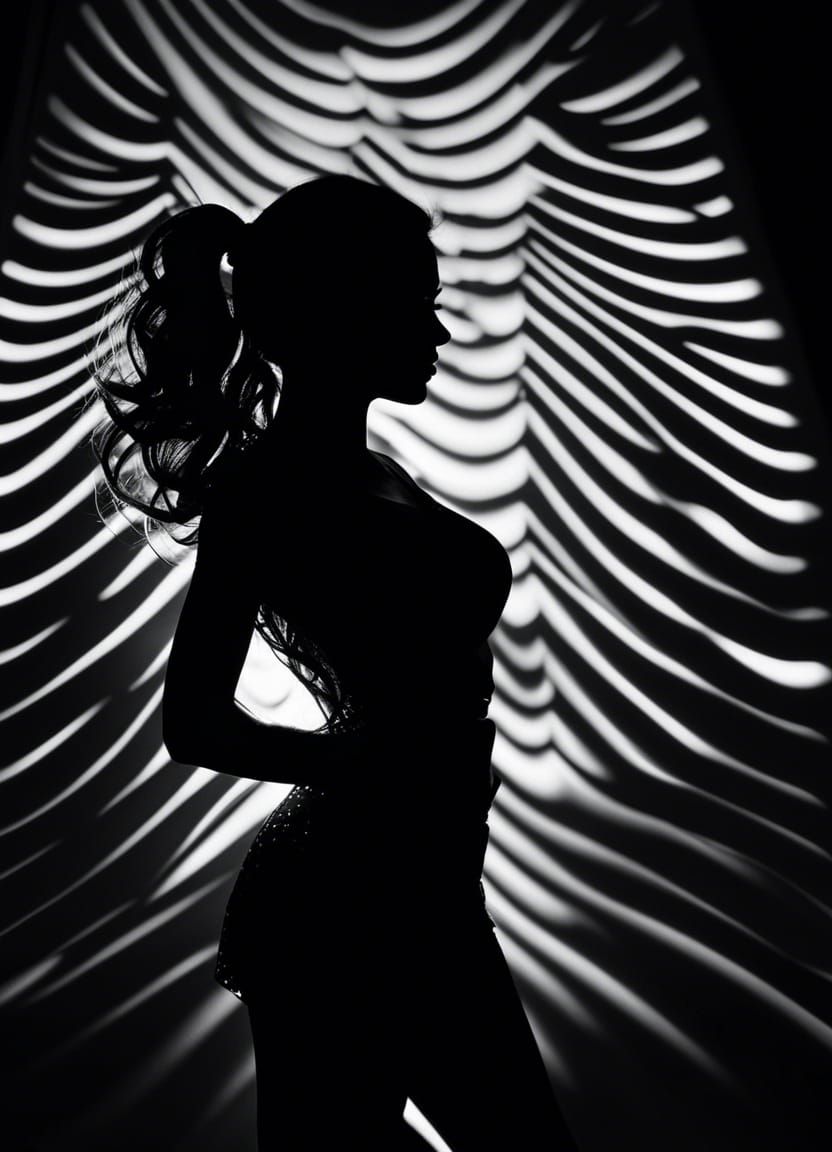 High Contrast Silhouette: Light and Shade in Black and White