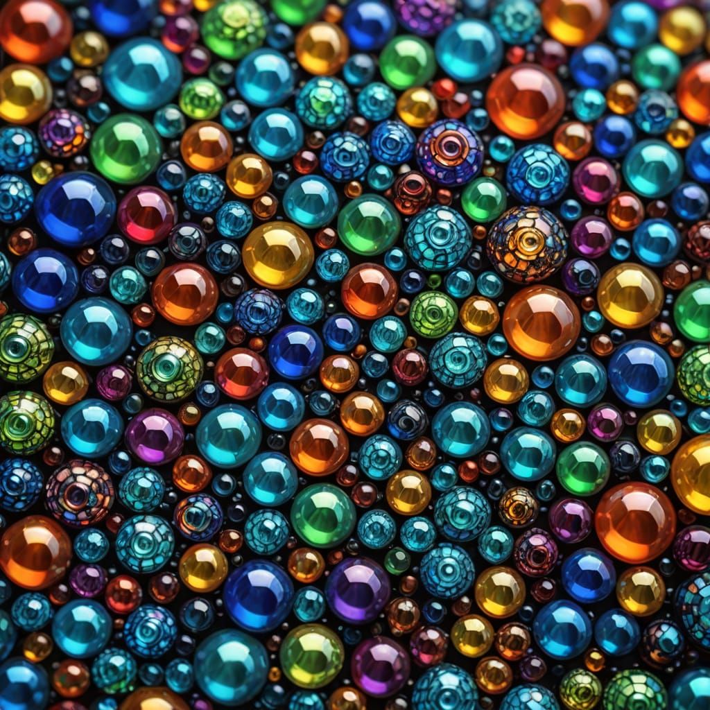 Arrange beads into striking patterns, creatures, or objects—...