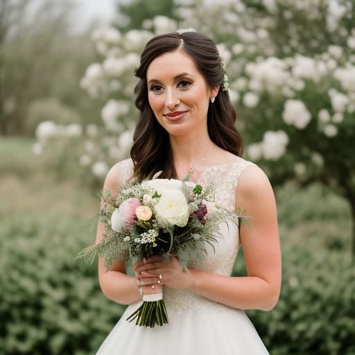 Bride Holding Wedding Flowers