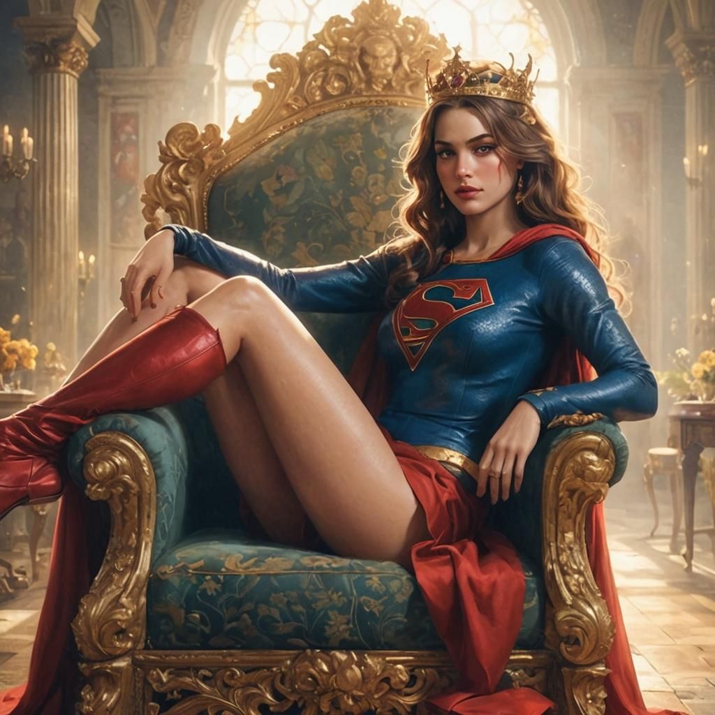 Amazonian Warrior Queen of Daxam in Superhero Attire