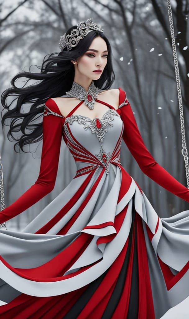 Poetic Vision of a Girl on a Swing