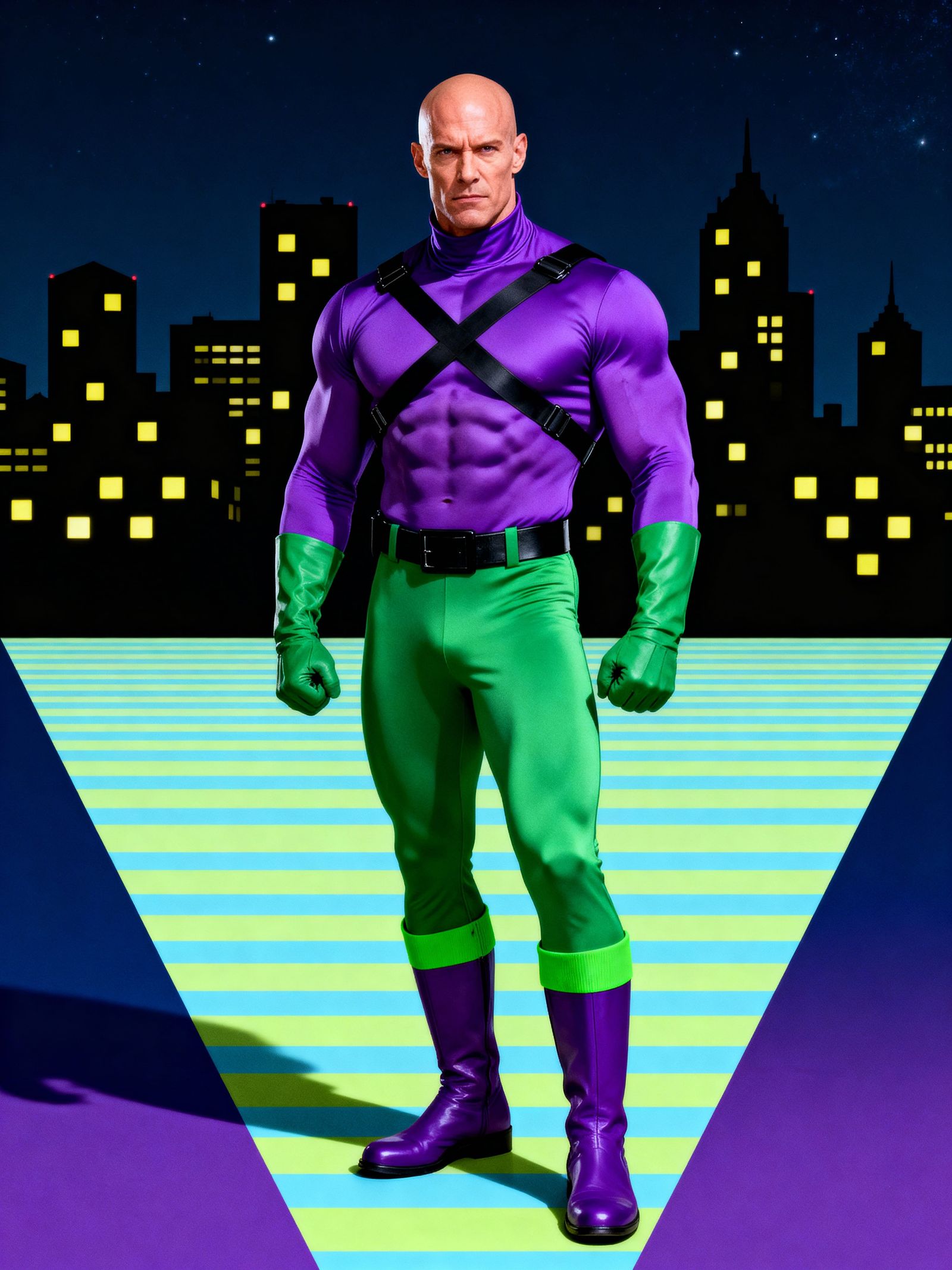 Lex Luthor in Purple and Green Costume