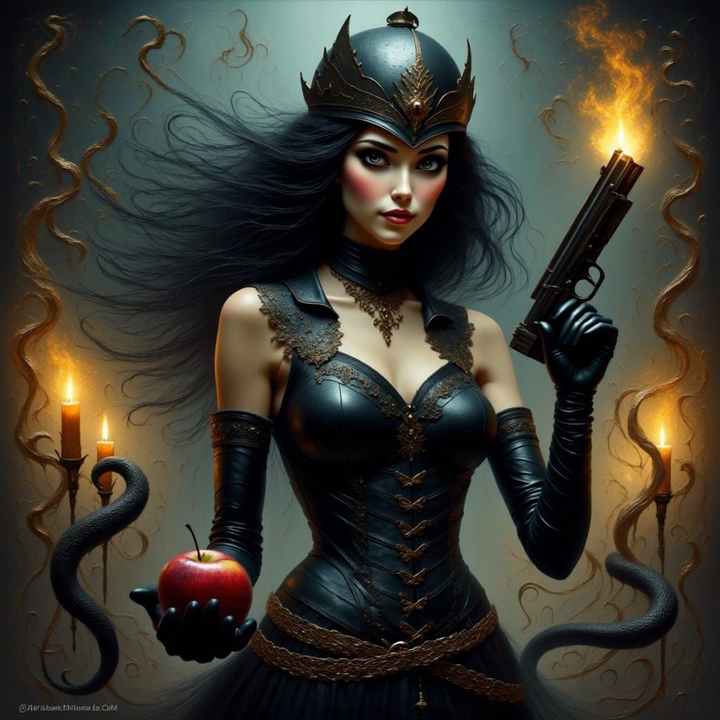 Queen of the Night: Riveted Leather and Starlight