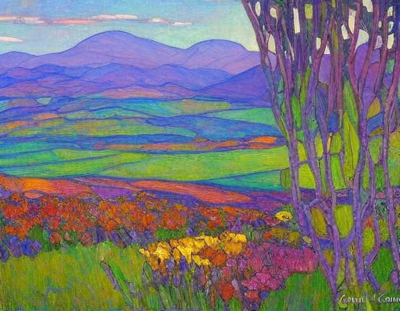 Luminous Landscape in Vibrant Hues