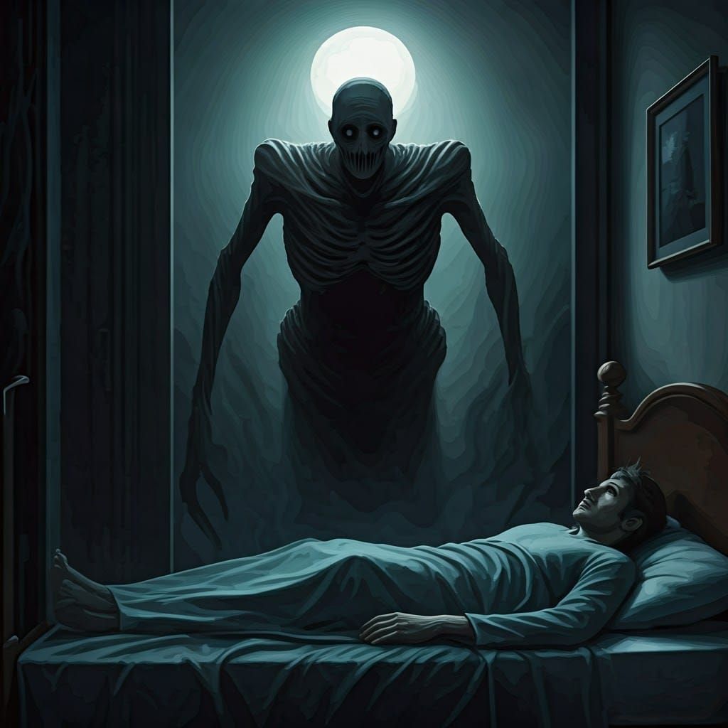 Dark Entity Emerges in 3:00 am Moonlit Terror