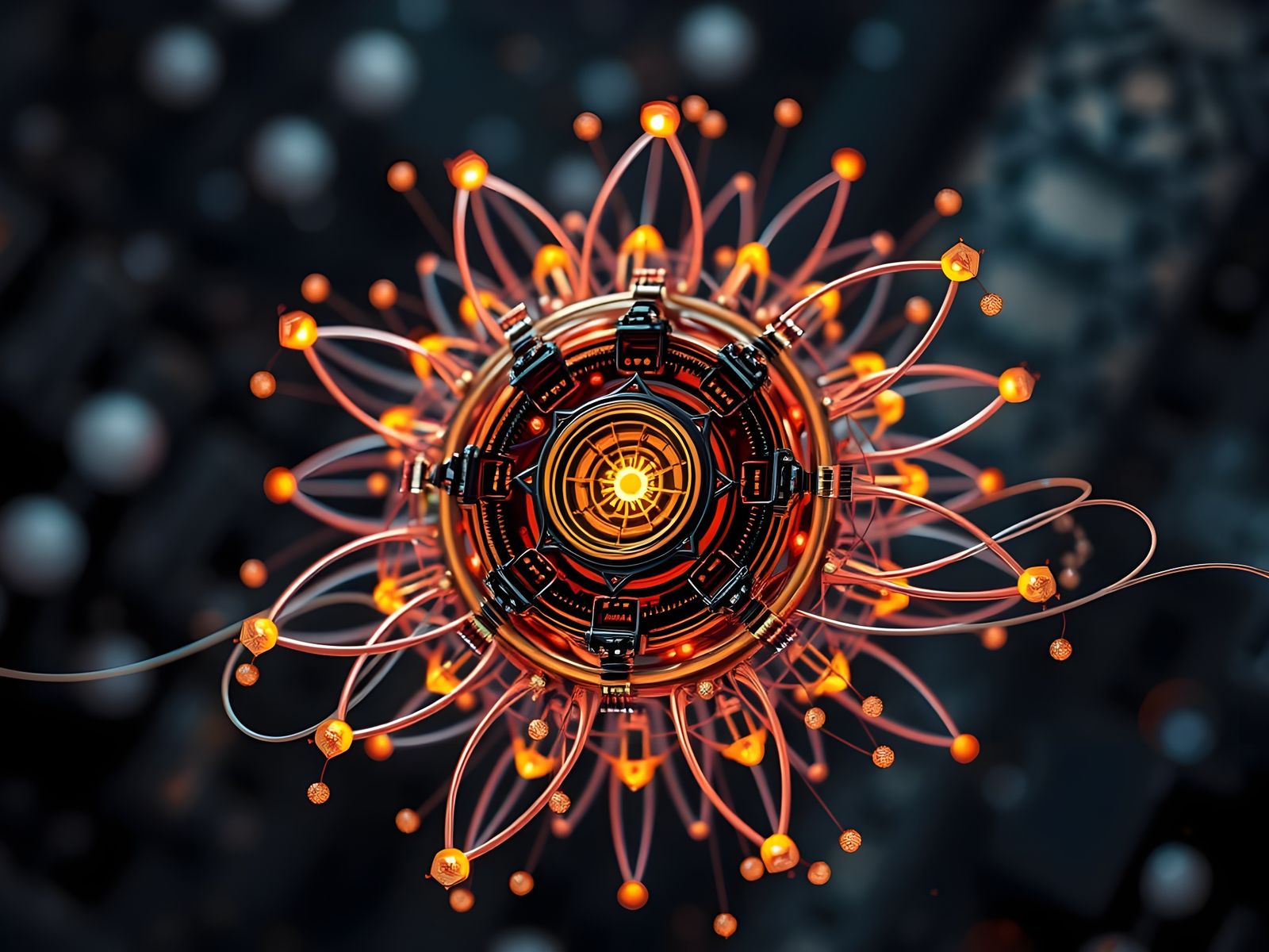 Intricate Sci-Fi Automaton Device in Elegant Digital Illustr...