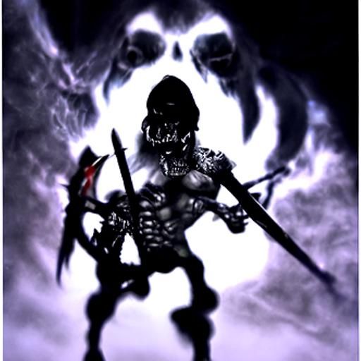 Scary Ancient Warrior Demon in Hell