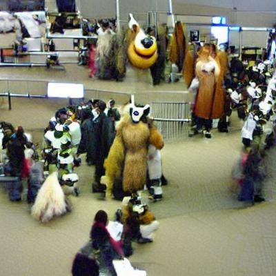People in Anthropomorphic Animal Fursuits