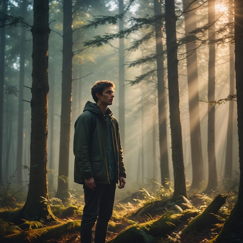 Misty Forest Portrait Revealing True Self