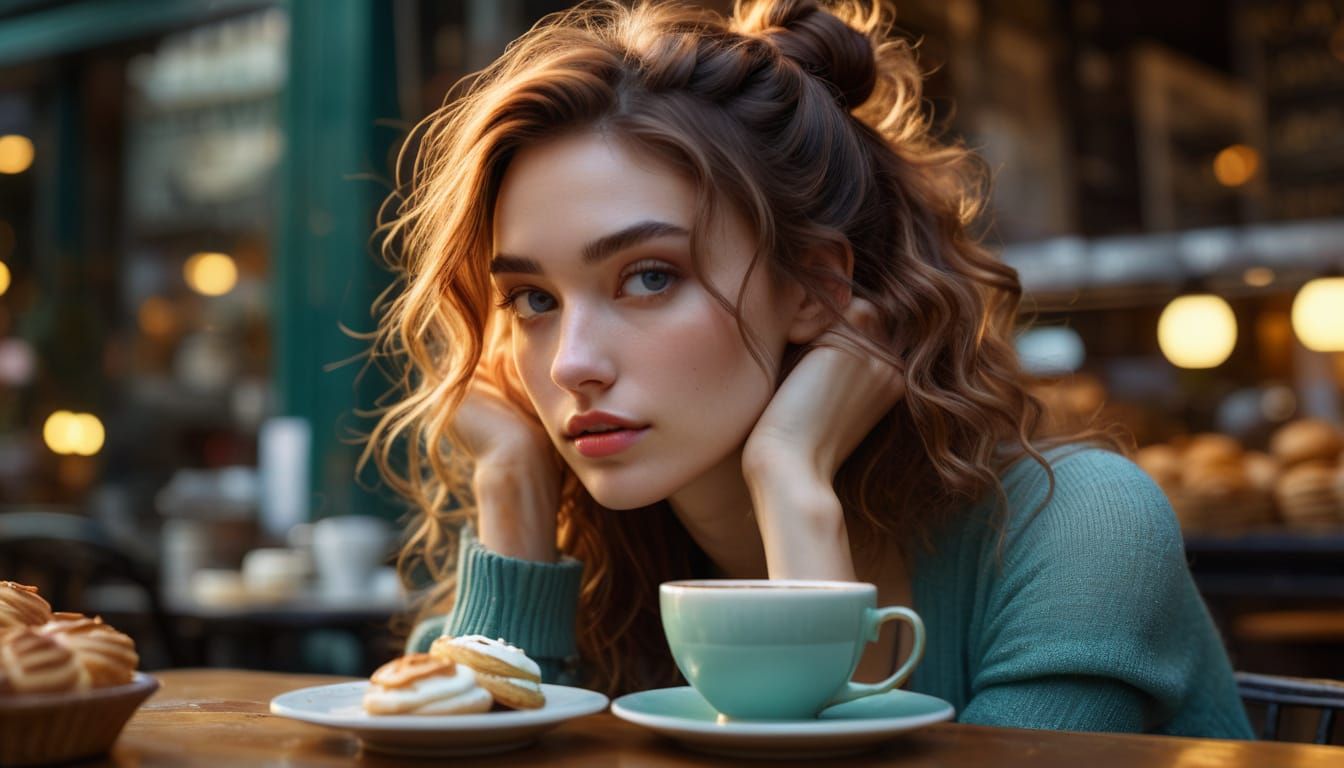 Romantic café in Paris