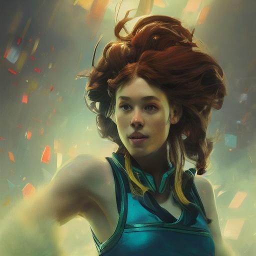 Detailed Cheerleader Portrait in Dynamic Lighting