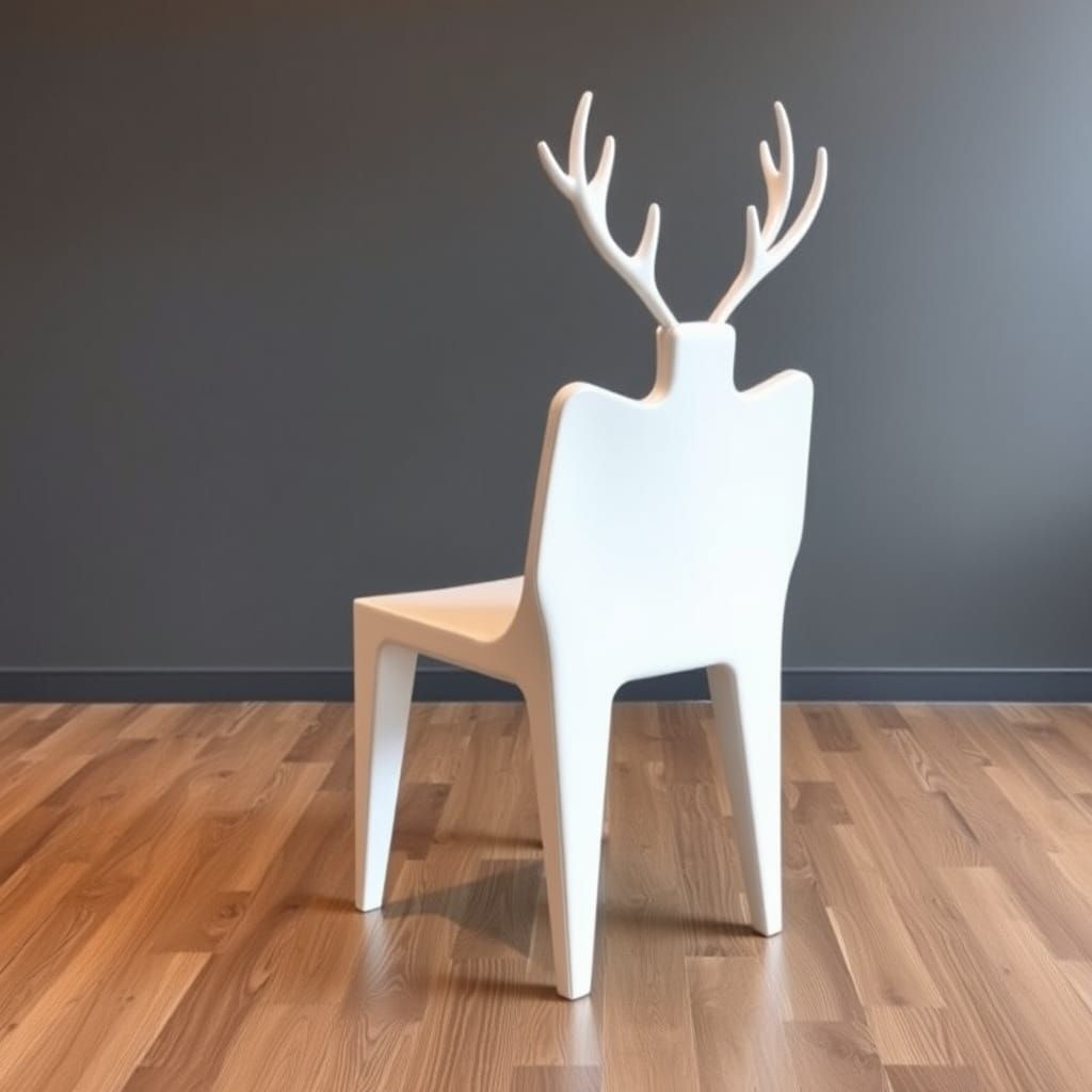 A Whimsical Deer-Shaped Dining Chair