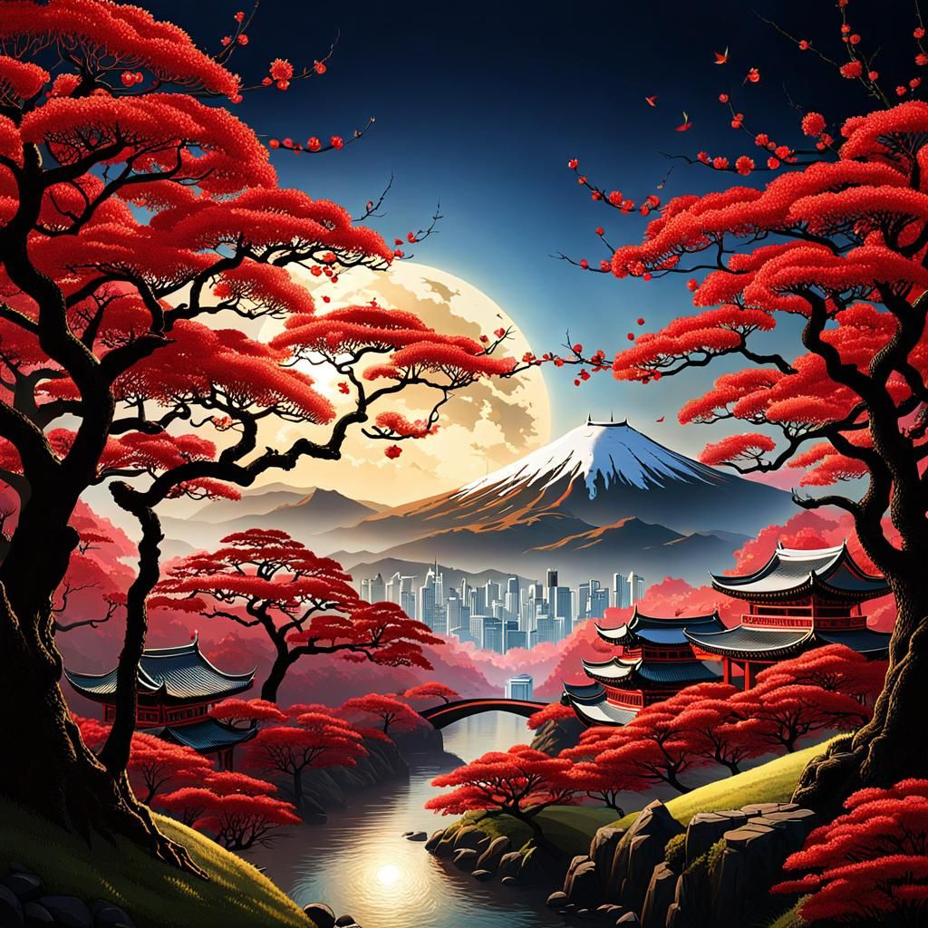 Cyberpunk Cityscape Reflecting Consumerism and Change