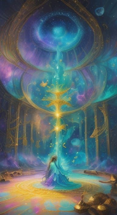 Girl Creates 3D Galaxies with Magic Chalk in Dreamscape Styl...