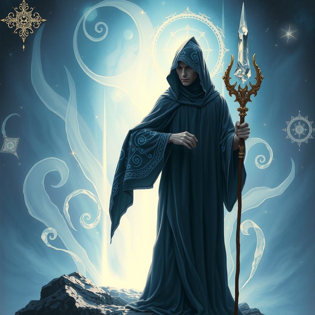 Mystic Figure at the Threshold of the Afterlife