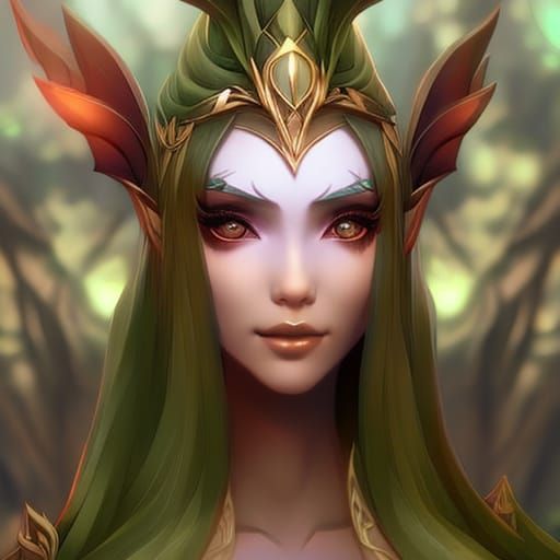 Enchanting Forest Elf Portrait in Detailed Digital Art