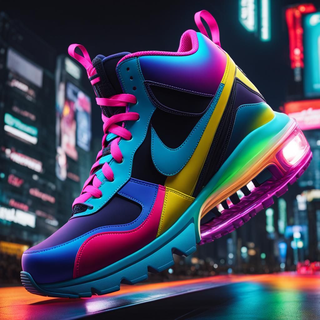 Jellyfish Nike High Heels in Solarpunk Style