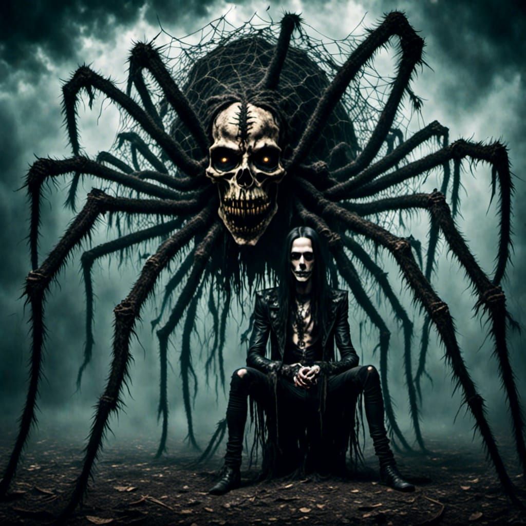 Nightmarish Human-Spider Hybrid Creature