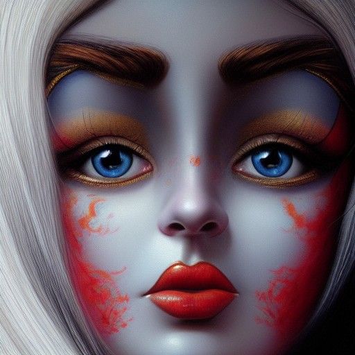 Detailed Portrait of Girl in Costume, Photorealism Style