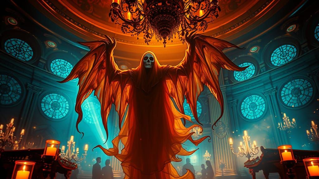 Ethereal Ghost Ball in Art Nouveau Baroque Style