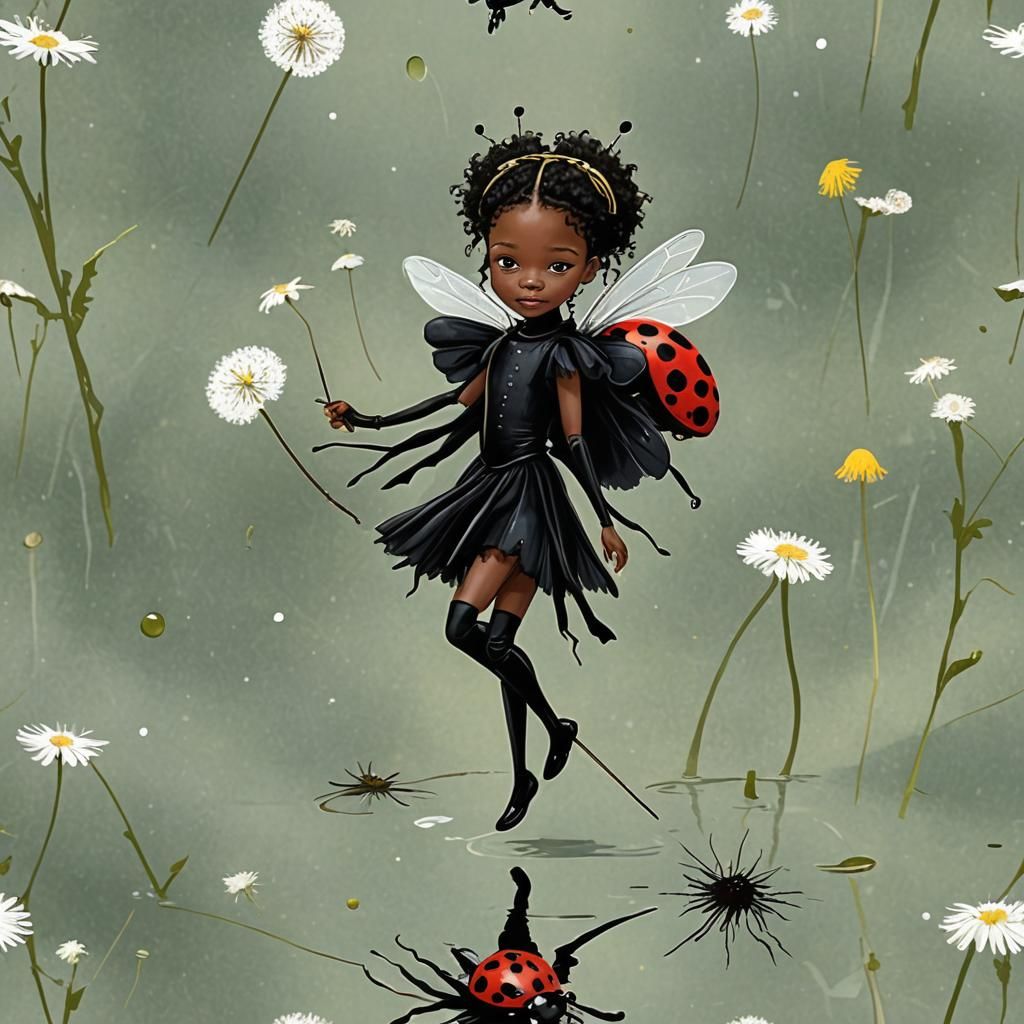 Black Warrior Princess on Ladybug Adventure