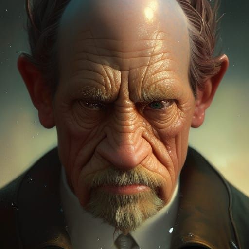 Detailed Portrait of Grotesque Doll in Digital Art Style