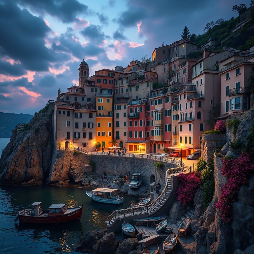 Fantastical Cinque Terre Village in Deep Color