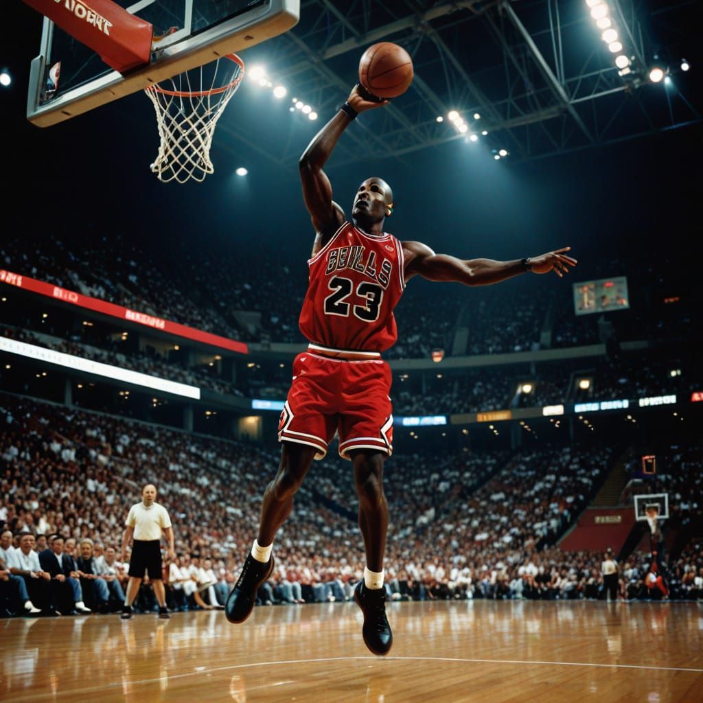Michael Jordan in Mid-Air, Basketball's Greatest Moment