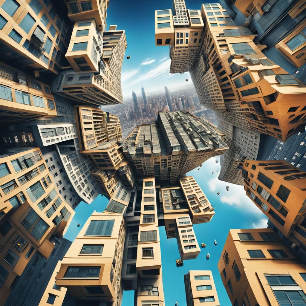 Surreal Gravity-Defying Cityscape in Unreal Engine 5