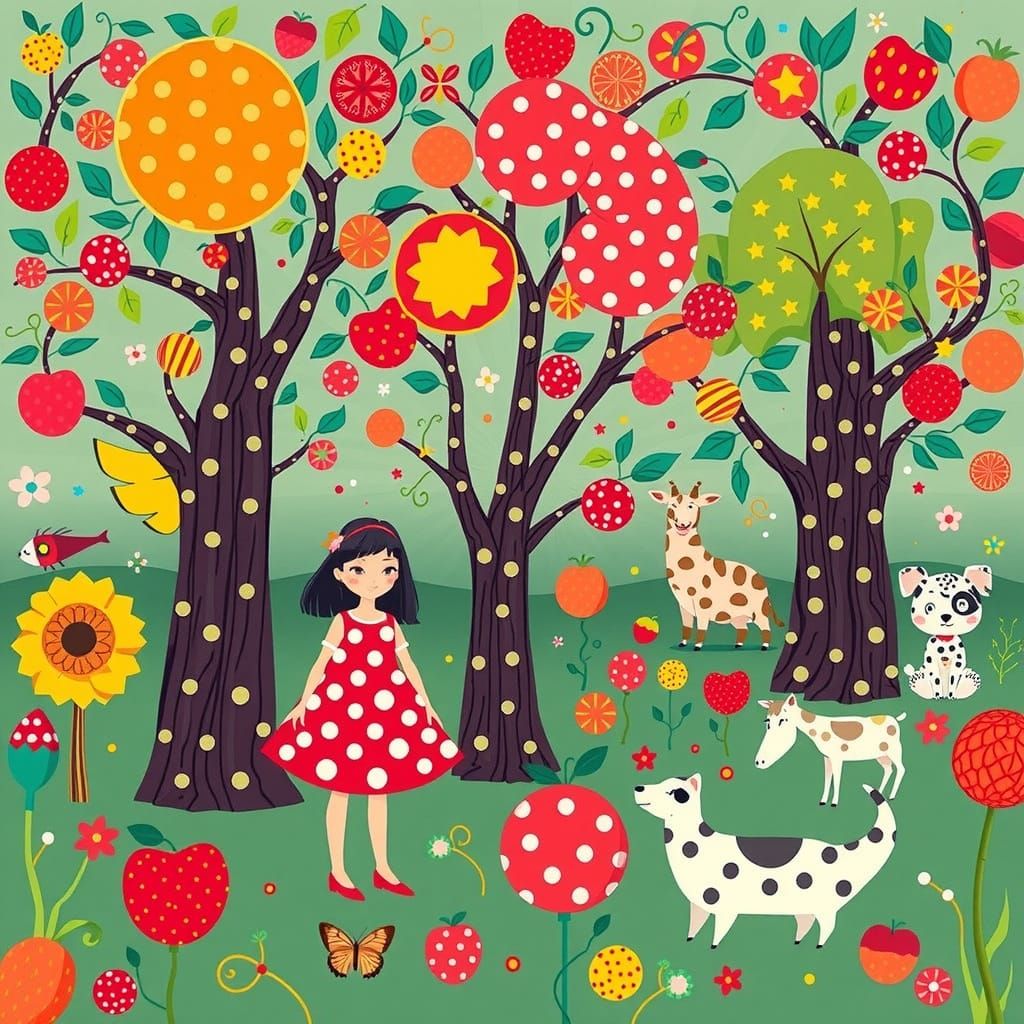 Polkadot Fantasy World in Pixar Disney Style