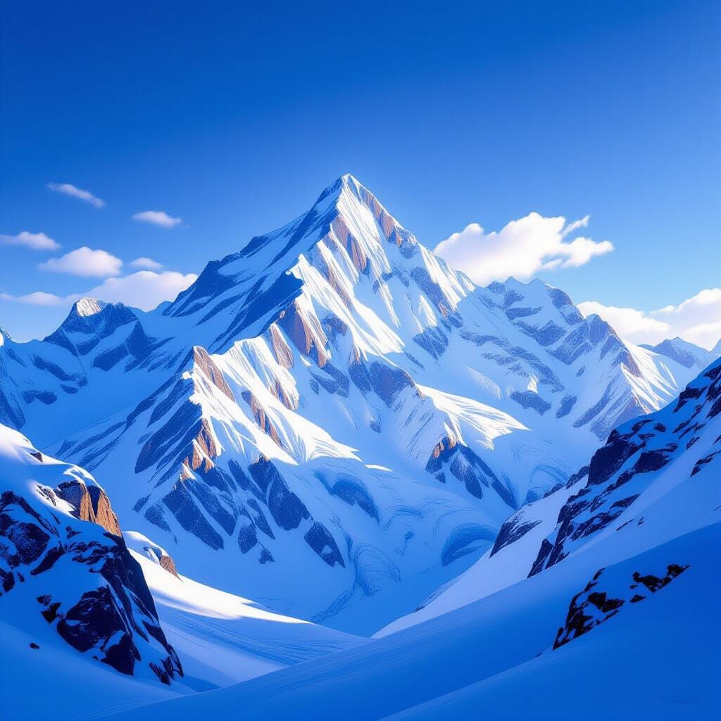 Epic Snow-Capped Mountains at Golden Hour