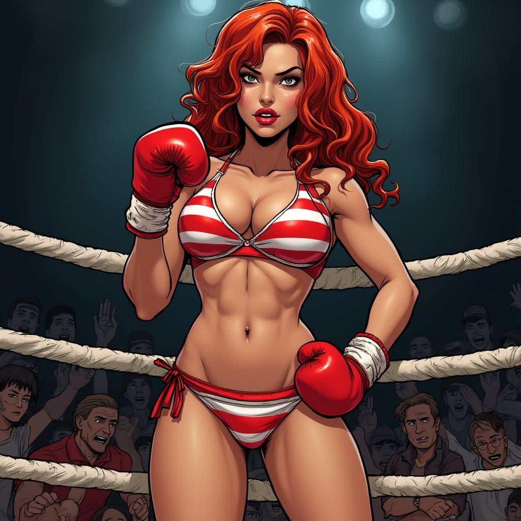 Daring April O'Neil Takes Center Ring in Bold Comic Book Art