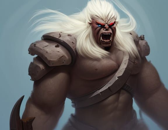 Orc Barbarian Juggernaut Concept Art in 8K