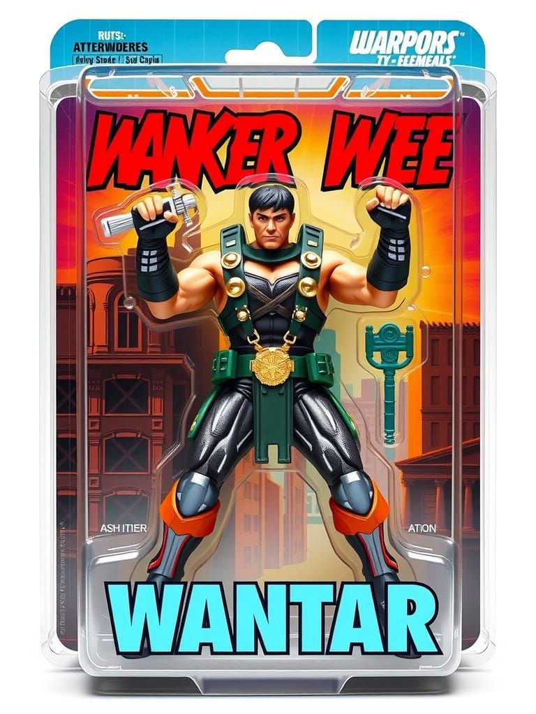 Heroic Warrior in Retro-Futuristic Packaging