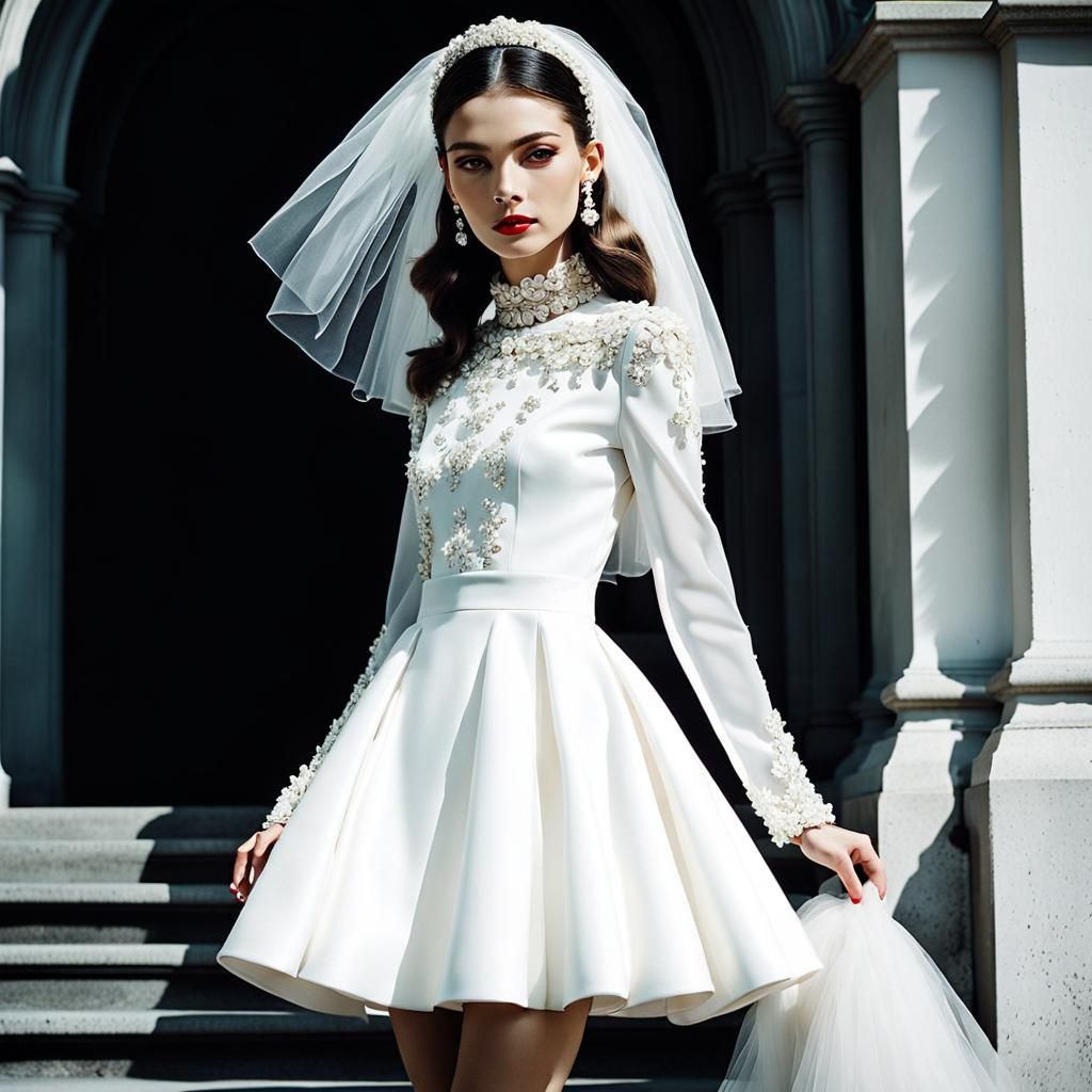 Chanel Mini Wedding Dress: Fashion Photo Masterpiece