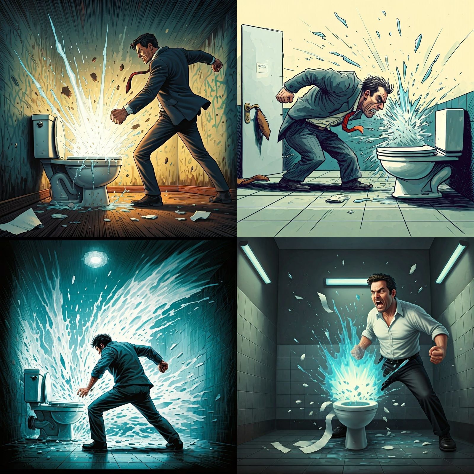 Angry Man's Fiery Dump Ignites Toilet Explosion