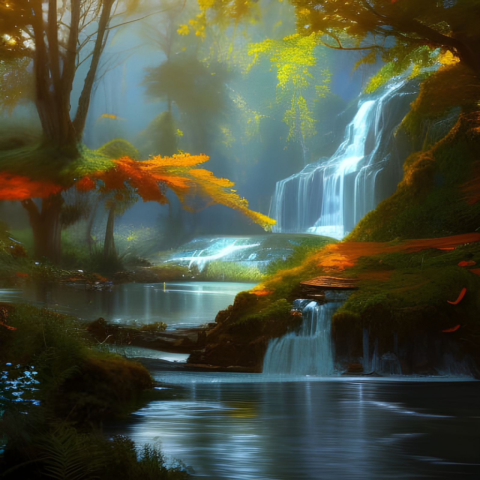 Sparkling Water in Nature: Detailed Concept Art