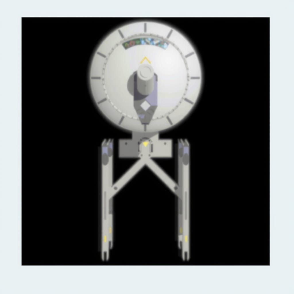 Futuristic Starship Cargo Vessel in Deep Space